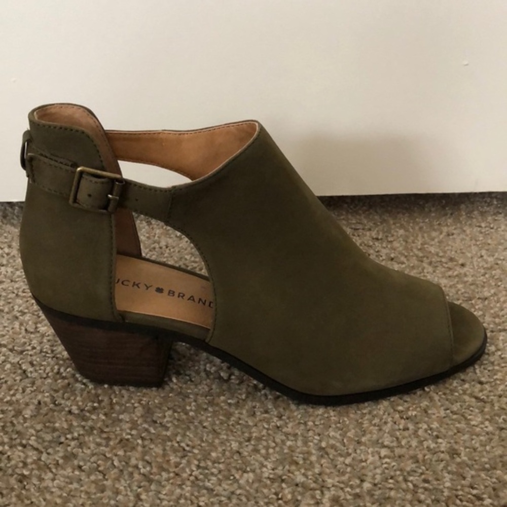 Lucky Brand Olive Green Booties